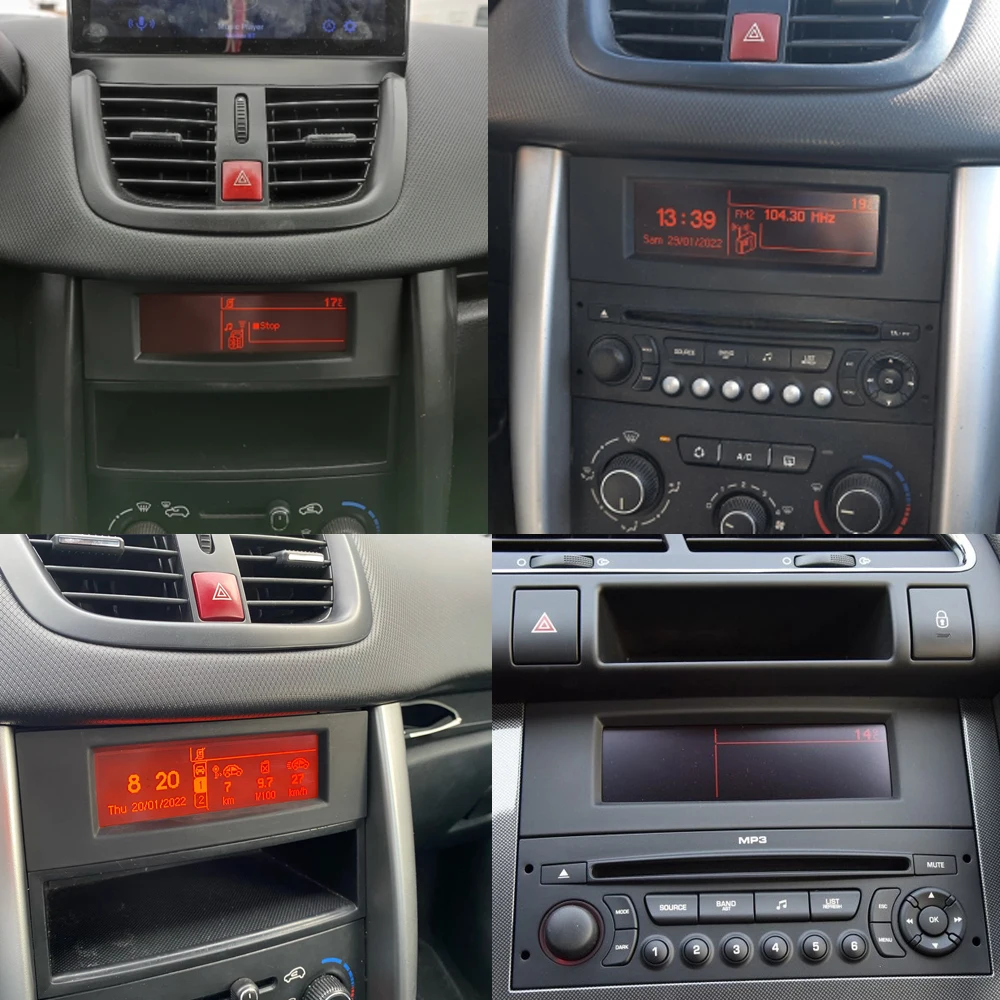 ใช้ได้กับ Peugeot Citroen Multi-Function C-หน้าจอ Shell CD ตำแหน่งหน้าจอทดแทนหน้าจอคงที่ Face fram