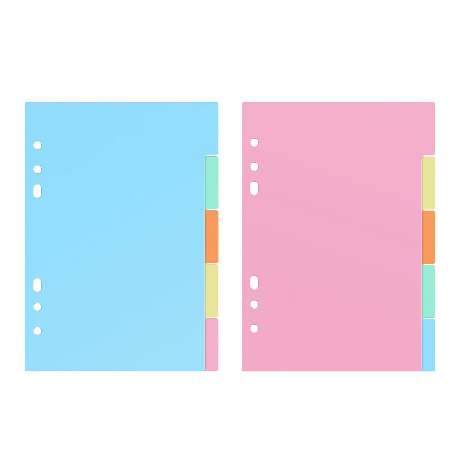

10 Pcs A5 6 Hole Plastic Partition Labels Index Dividers Notebook Tabs Transparent PP Material Study Office Supplies