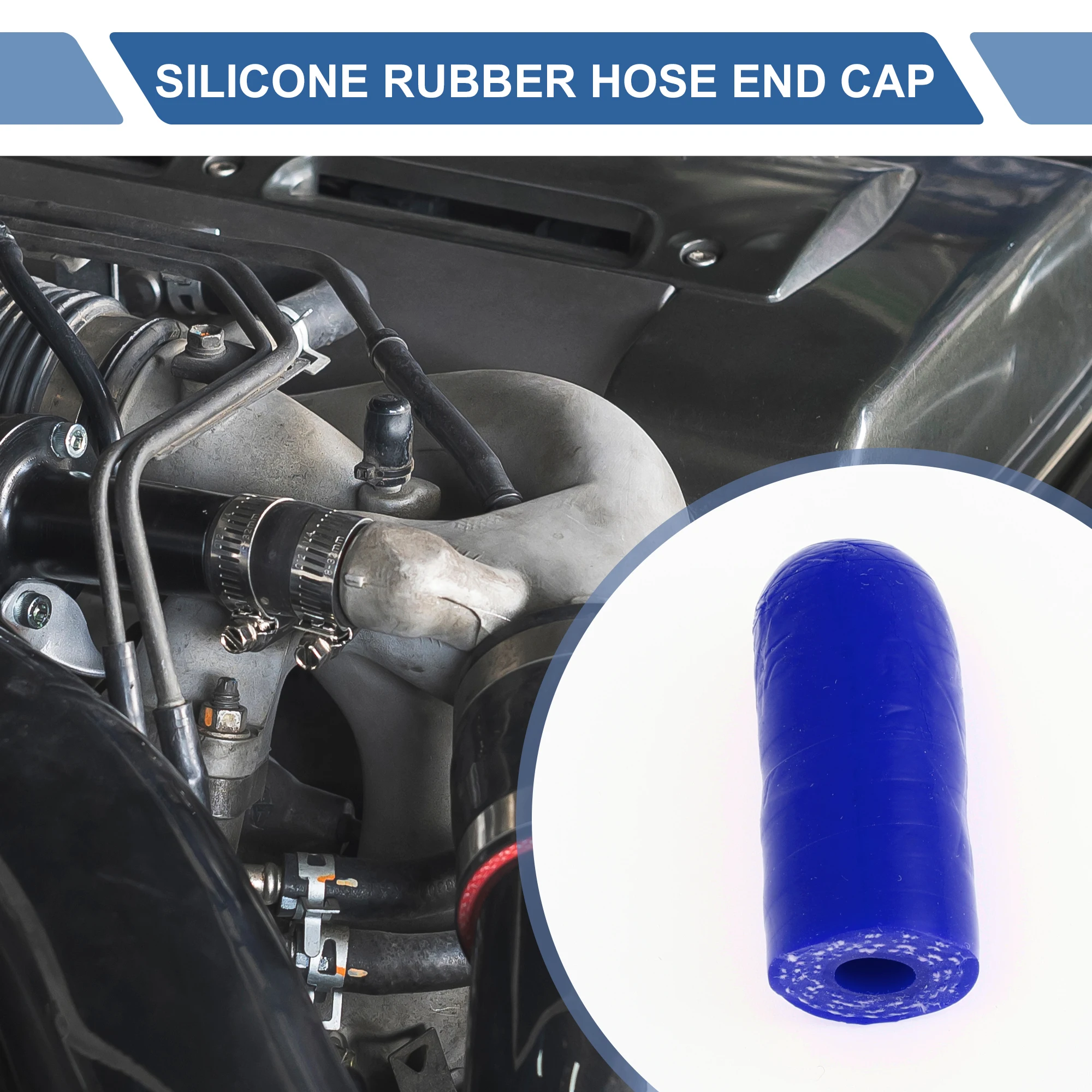 UXCELL 6/8/10/12/14/16/18/20/22/25/28/30/32/35/38/40mm ID Car Silicone Hose End Reinforced Blanking Cap Car Accessories