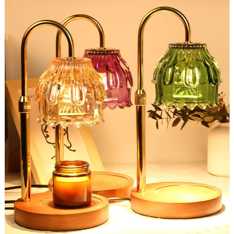 

Ins Style Candle Warmer Lamp, Dimmable Retro Fragrance Night Light, Smokeless Aroma Gift Lamp