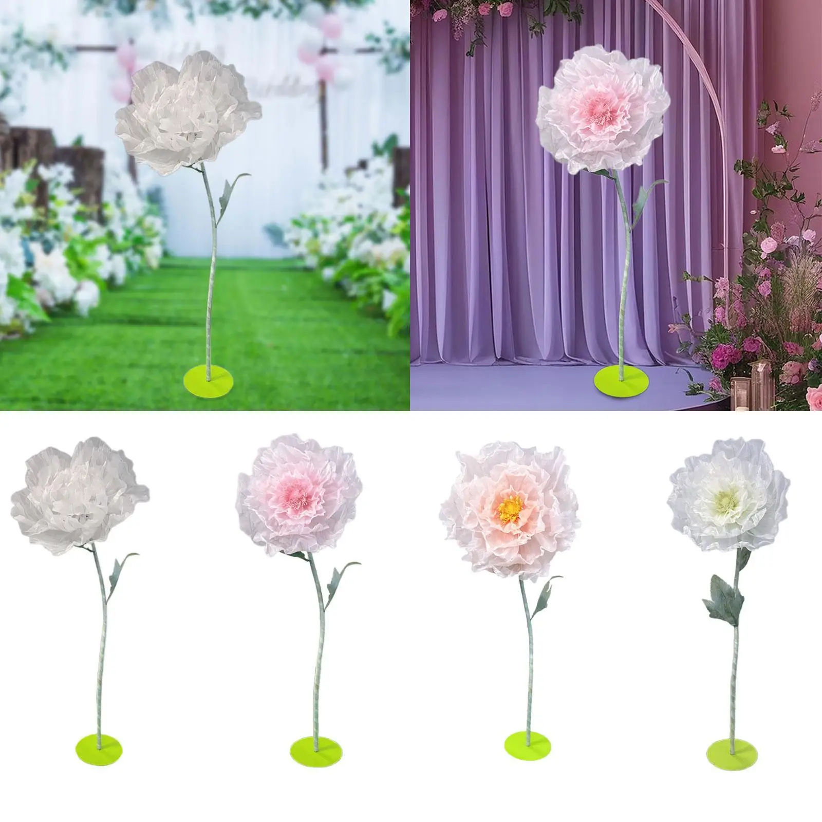 

Giant Artificial Flower Backdrop Photographic Prop Wedding Decor for Ceremony Party Birthday Archway Outdoor Ritual Occasions