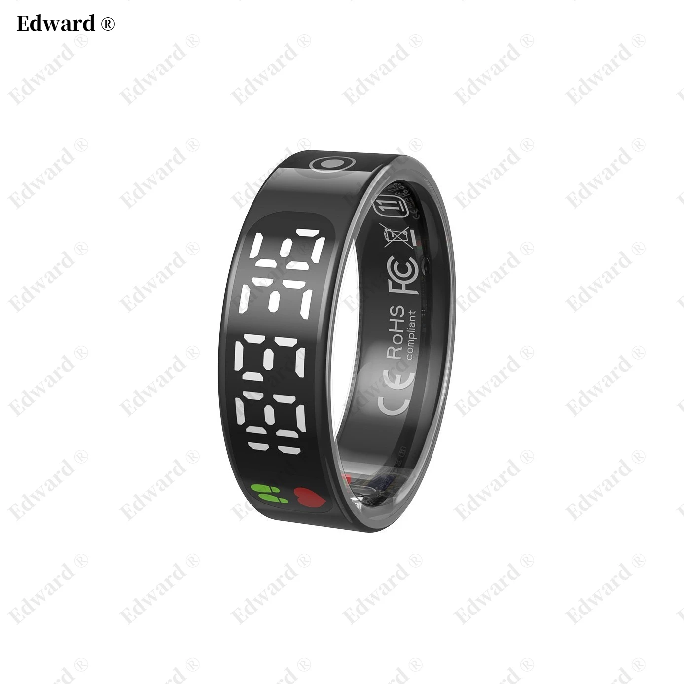 Display screen touch heart rate blood oxygen sleep bluetooth step counting waterproof ring can  multi-functional and intelligent