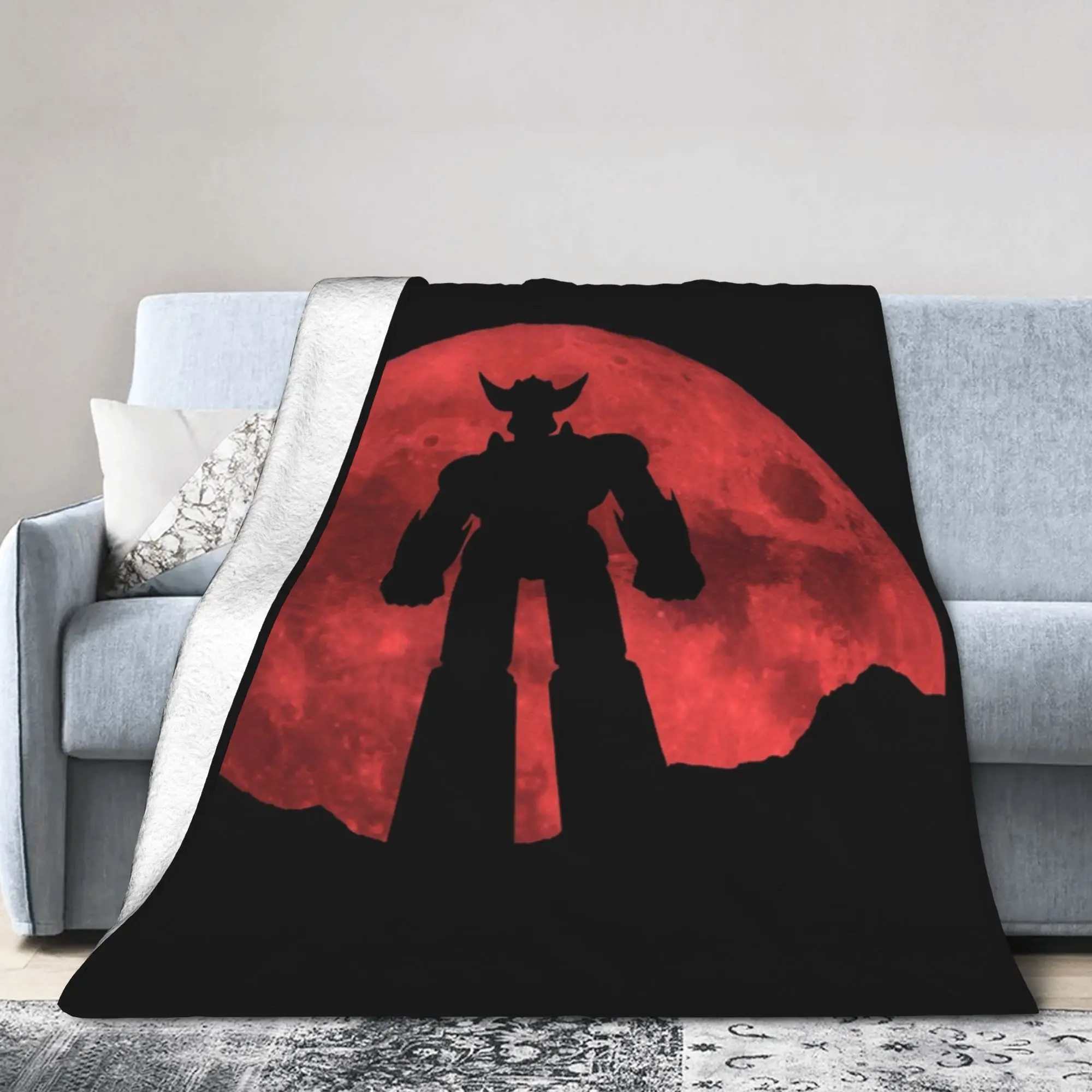 Mazinger Z Manga Plush Blankets UFO Robot Grendizer Customized Throw Blankets for Home 125*100cm Quilt