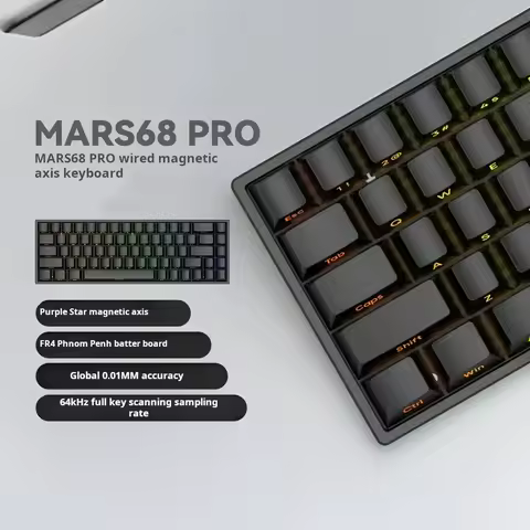 IROK Mars68 PRO Gaming Magnetic Switch E-sport Wireless Mechanical Keyboard RGB Long Battery Custom Hot Swap Gaming Accessories