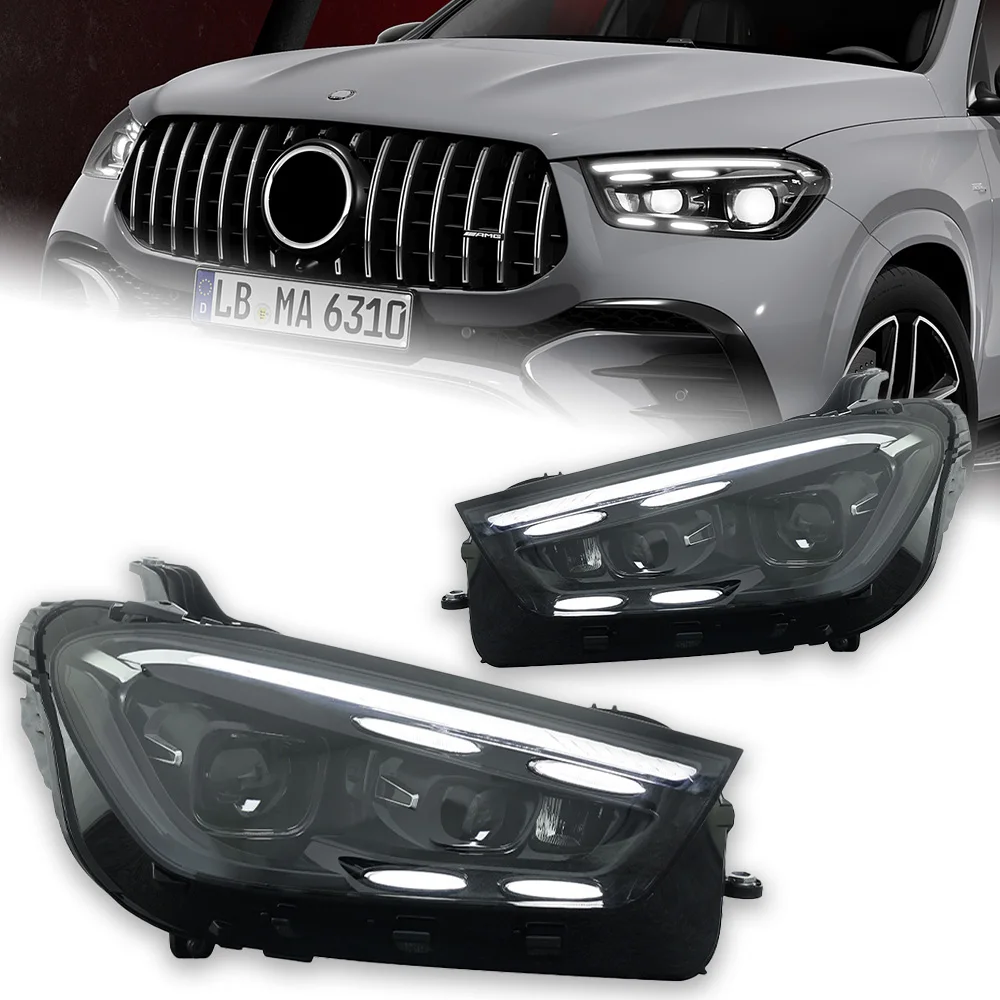 Car Headlights For Benz W167 GLE LED Headlight Projector Lens 2018-2023 GLE 350 Head Lamp GLE V167 Drl Automotive Accessories