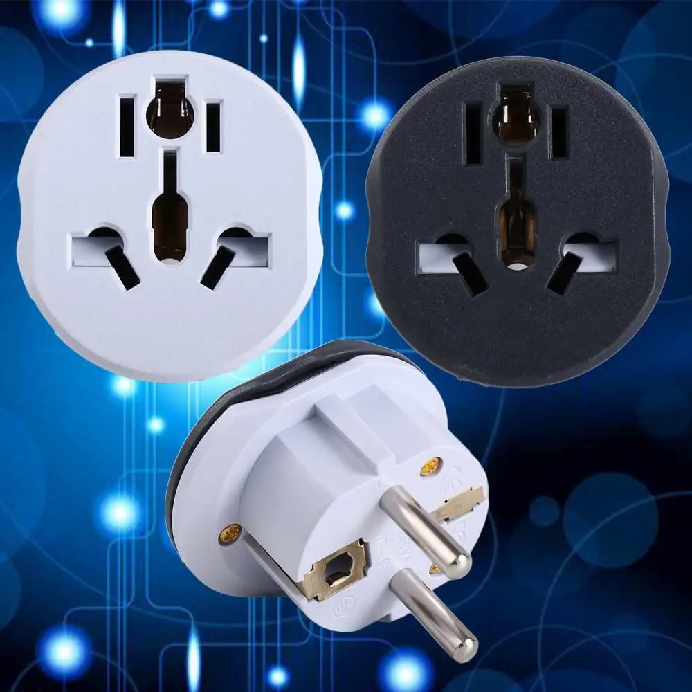 US To EU Europe Plug Power Plug 16A 250V 2 Round Pin Socket AU UK CN US To EU Plug EU Plug Adapter EU Plug Power Plug Adapter