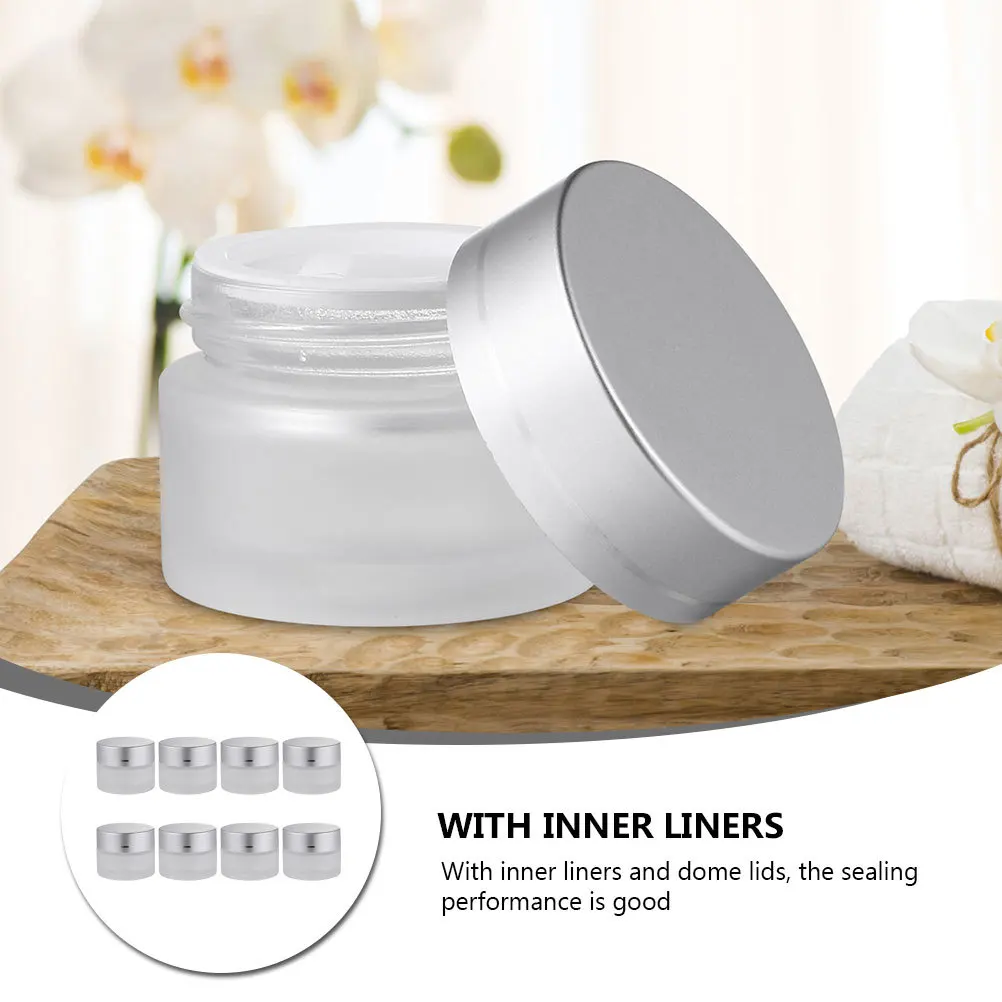

8 Pcs Cream Sample Container Eye Jars Storage Small Pots Cosmetics Samples Glass