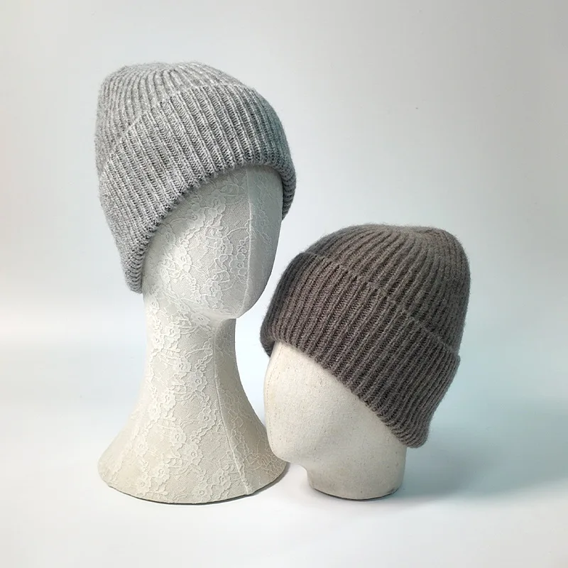Gorro de melón Unisex, gorro de Jersey cálido y a la moda, gorro de punto grueso y cálido para exteriores, gorro de Jersey a prueba de viento