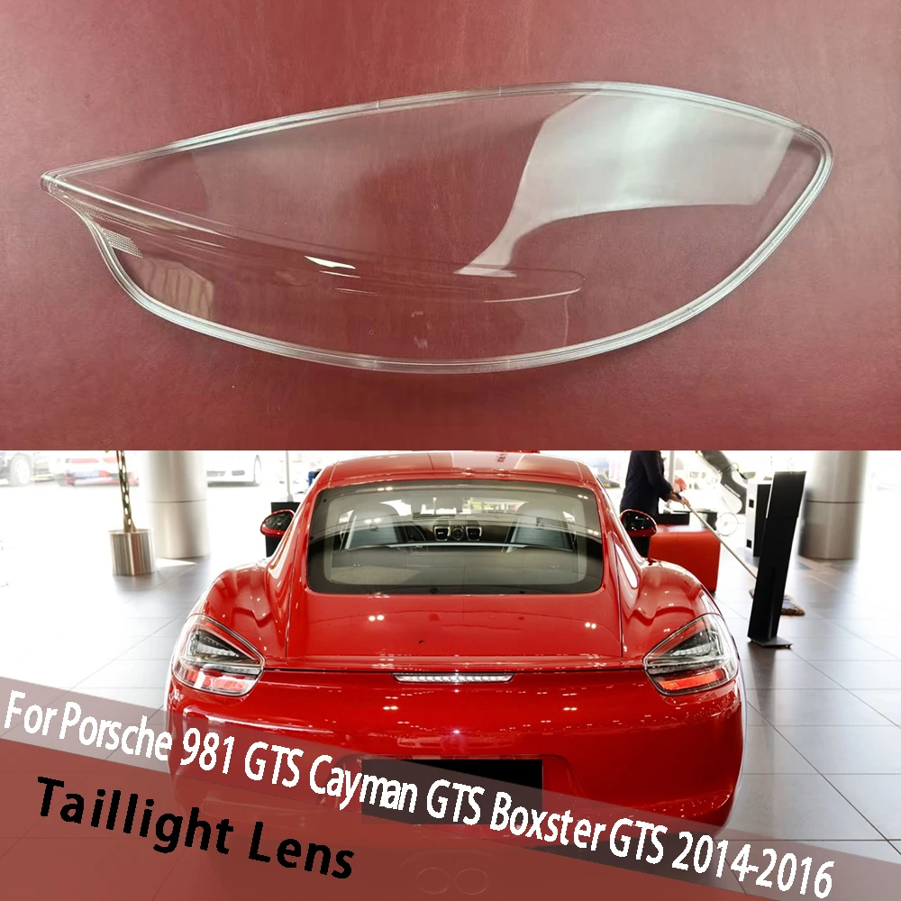 

For Porsche 981 GTS Cayman GTS Boxster GTS 2014-2016 (Clear White) Taillamp Cover Shade Taillight Shell Light Mask Plexiglass
