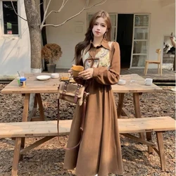 New Chinese Style Buckle Chinese Style Vest Two-piece Dress Plus Size Fat Mm Retro Waist Cinching and Slimming Suit Skirt