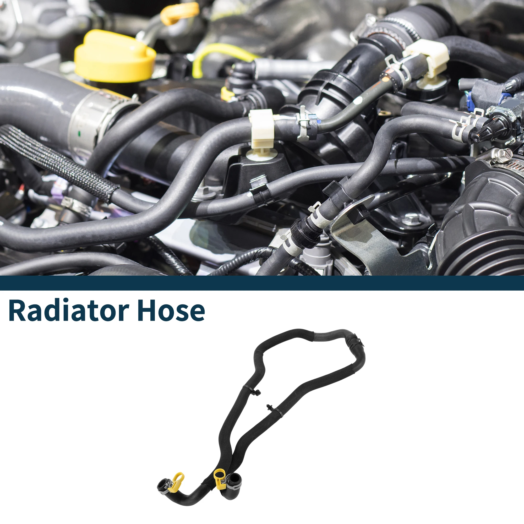 UXCELL ラジエーターホース ヒーターホース No.LR123061 ランドローバー用 レンジローバー IV 2015 ラバー冷却液パイプ ブラック 1個