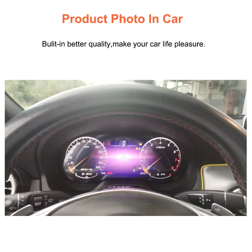 Bonroad 12.3'' Digital Cluster For Mercedes Benz A Class GLA CLA X156 C117 W176 2013-2018 Auto Instrument Speedmeter Dashboard – Detail 5