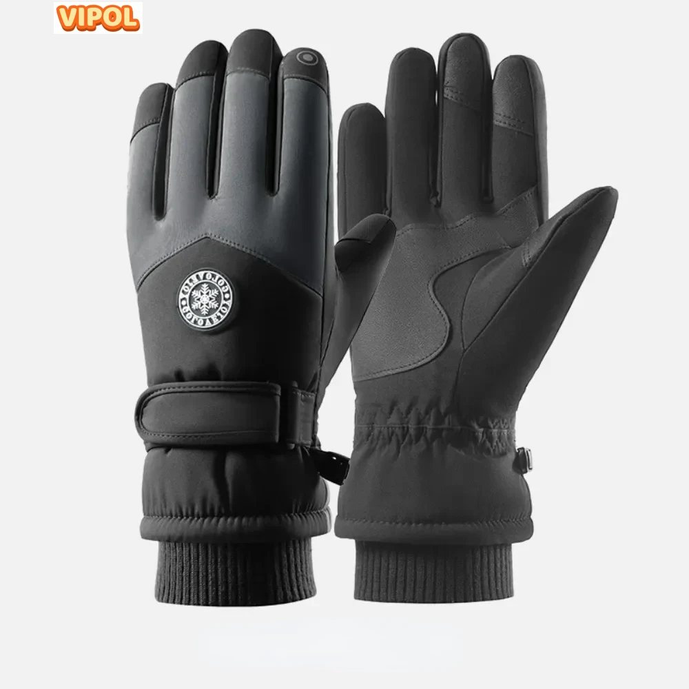 

Winter skiing gloves for men and women, water and wind resistant, warm and thick, non slip, touch screen, cycling driving gloves