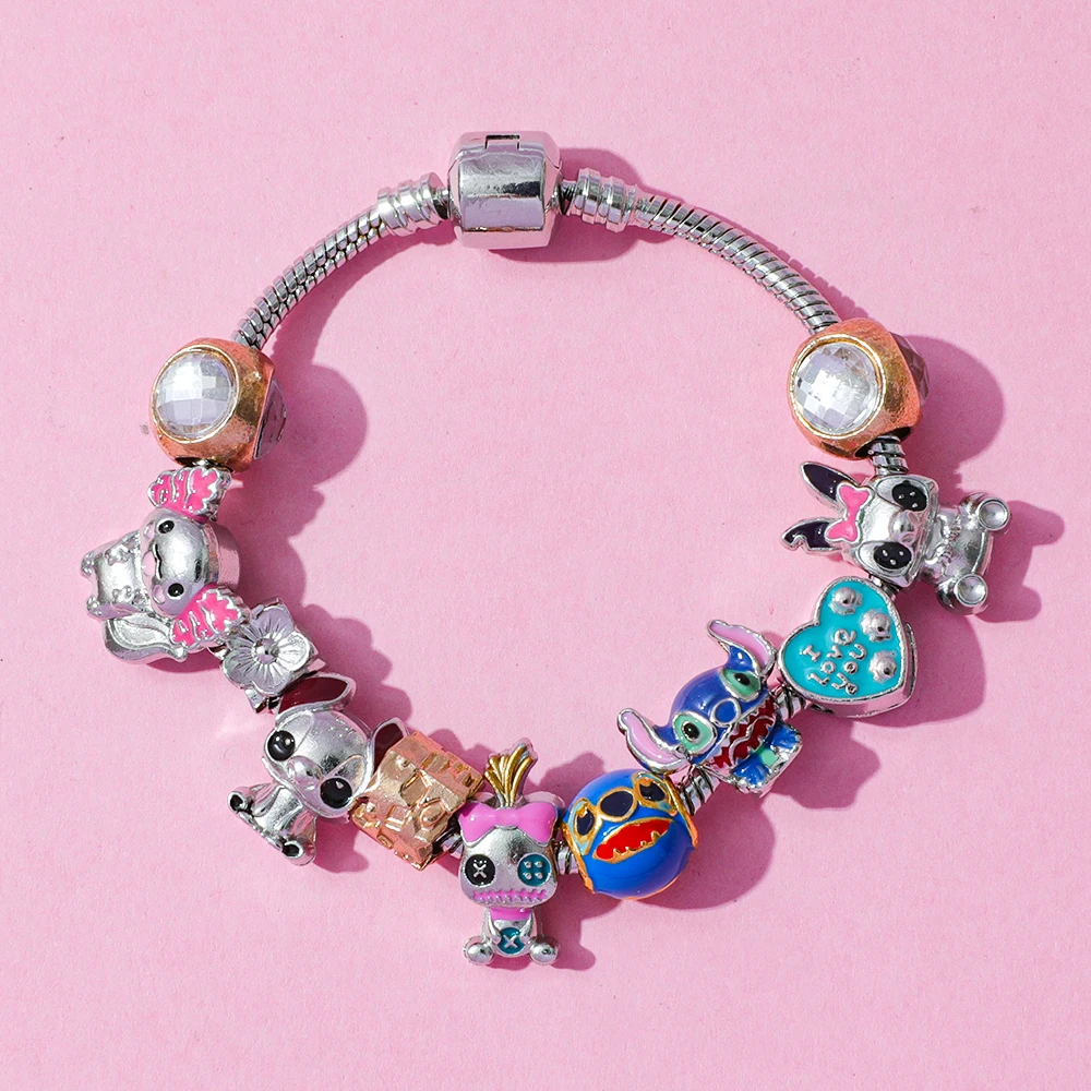 ディズニー スティッチ カートゥーン サプライズ カレンダー ブラインドボックス - 子供向けのかわいいDIYエナメルペンダントアクセサリー、お祭りのおもちゃギフト