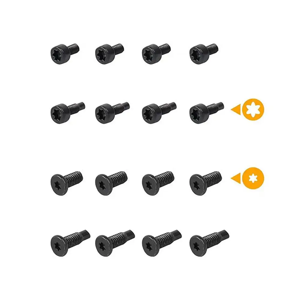 16/20 Stuks T5 T16 Vervangende Onderdelen Hardware Deurbel Zwart Intelligente Schroef Deurbel Demontage Huishoudelijke Schroevendraaier D3p8