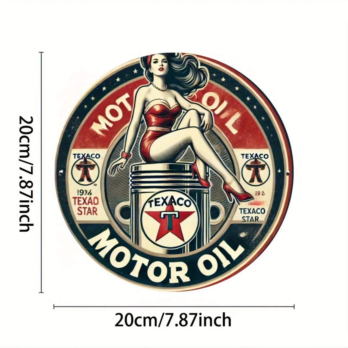 [2D Flat] Retro Aluminum Signage, 20cm x 20cm (8 x 8 inches), with 