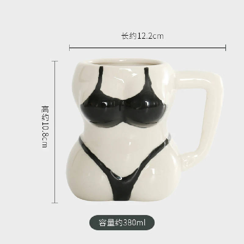 380ML European Bikini Ceramic Cups Creative Body Art Mug Office Milk Coffee Cup Living Room Coffee Table Decoration Accessories