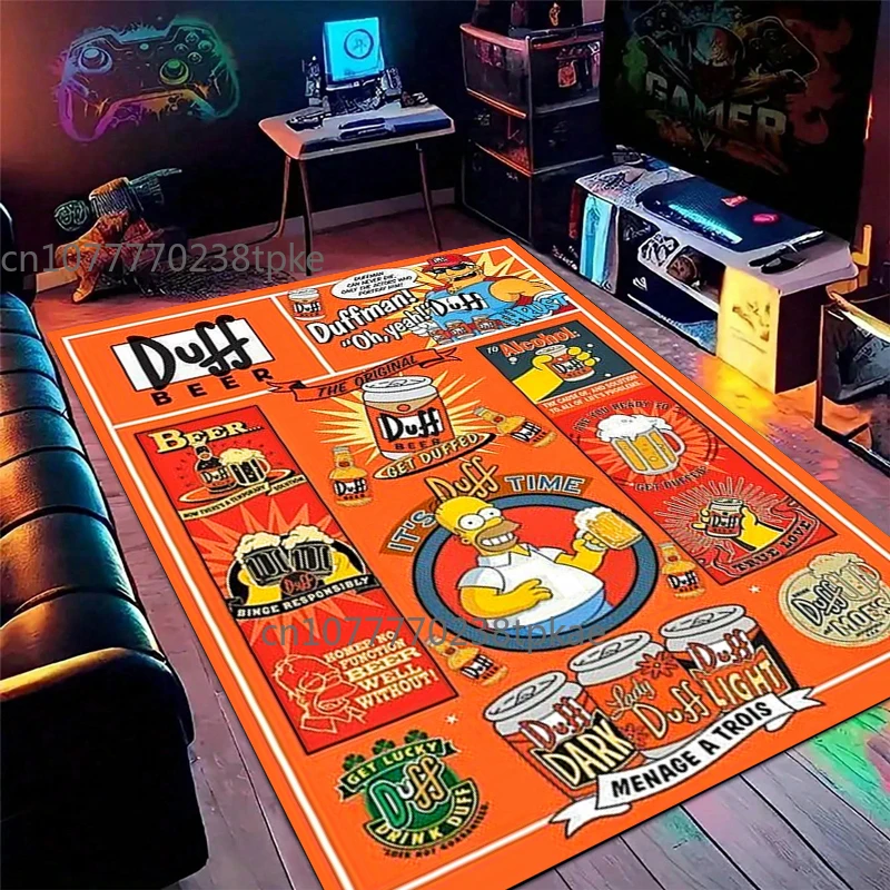 

Duff Beer Poster Printed Large Carpet,Retro Creative Living Room Bedroom Sofa Area Rug,home Decor,Floormats,bath Mat