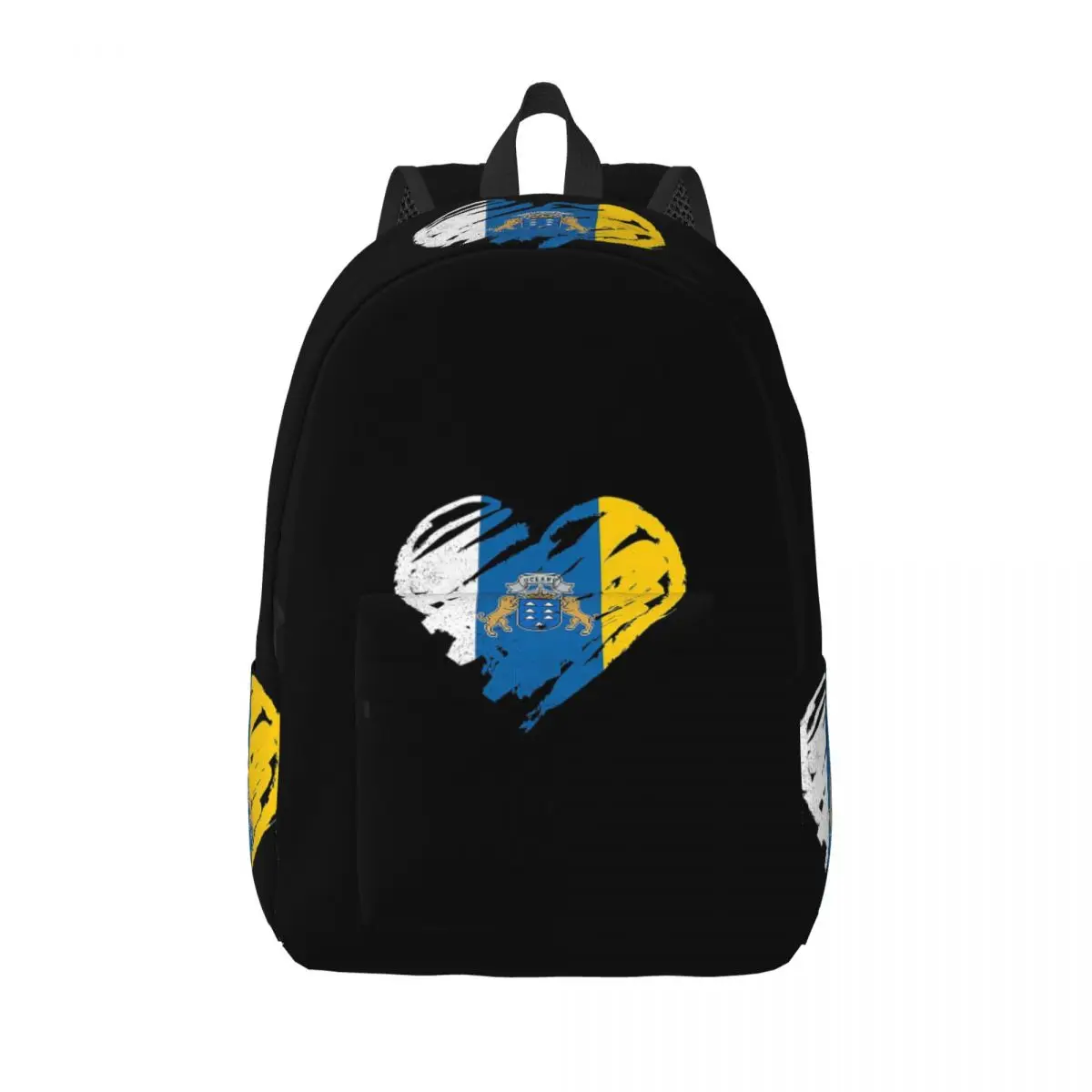

Spain Flag Oceano Canary Islands Student Backpack School Bag Hiking Travel Daypack for Boys Girls Bookbag Shoulder Bags