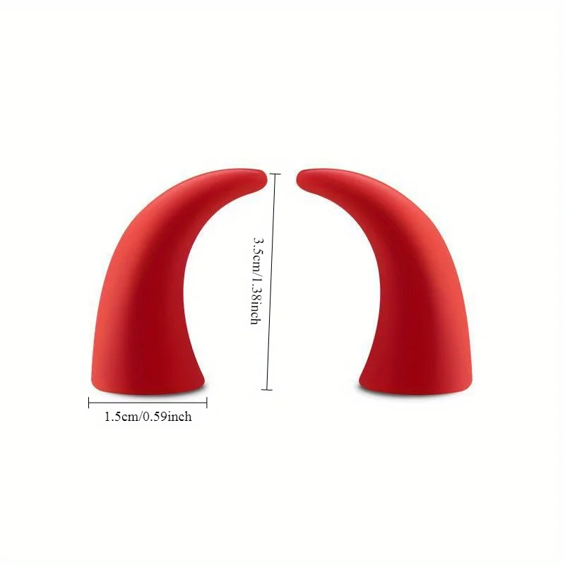 2-Pack Mini Devil Horn Stickers - Cute Car Interior Accessories for Steering Wheel & Air Vents