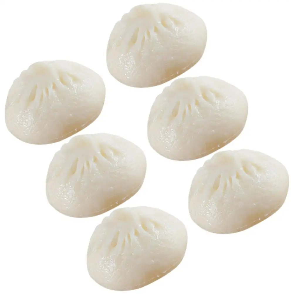 

6 Pcs Simulated Buns Fake Food Artificial Steamed Model Cooking Toy Photography Prop Simulation Stuffed Chinese Breakfast Toys