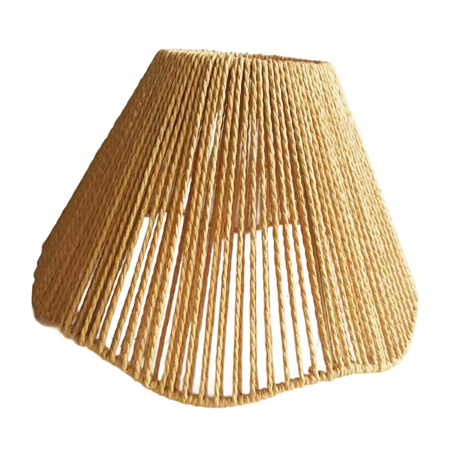 Woven Lampshade Ceiling Lantern Cover Accessories Replacement Boho Light Shade Hanging Lamp Shade for Teahouse Dining Table