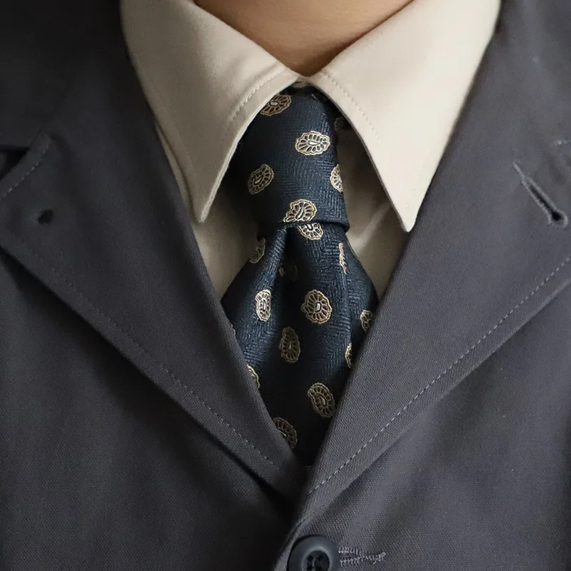 Korean Style Business Formal Necktie for Groom,8CM Width Men Professional Tie,For Banquet Host Wedding Business Occasions Gift