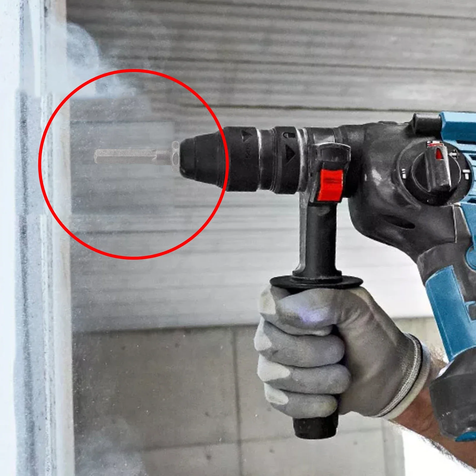 1pc Power Tools Converter Adapter Water Drill Extension Rod  Electric Hammer Conversion  Hex Shank  Chuck Adapter Hand Tools