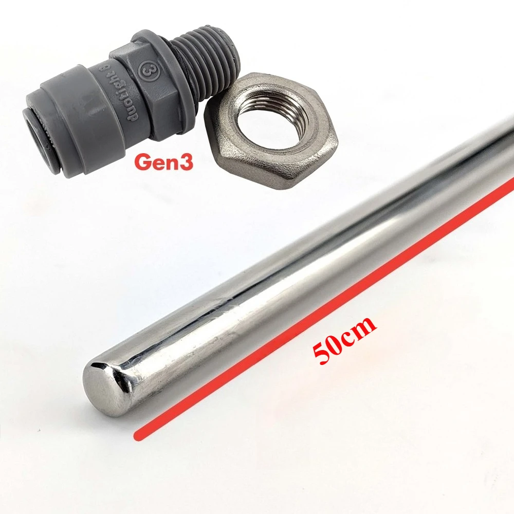 KegLand Fermzilla- 50cm Thermowell with 1/4inch Duotight Bulkhead Fermentator Temp Twister Beer Brewing