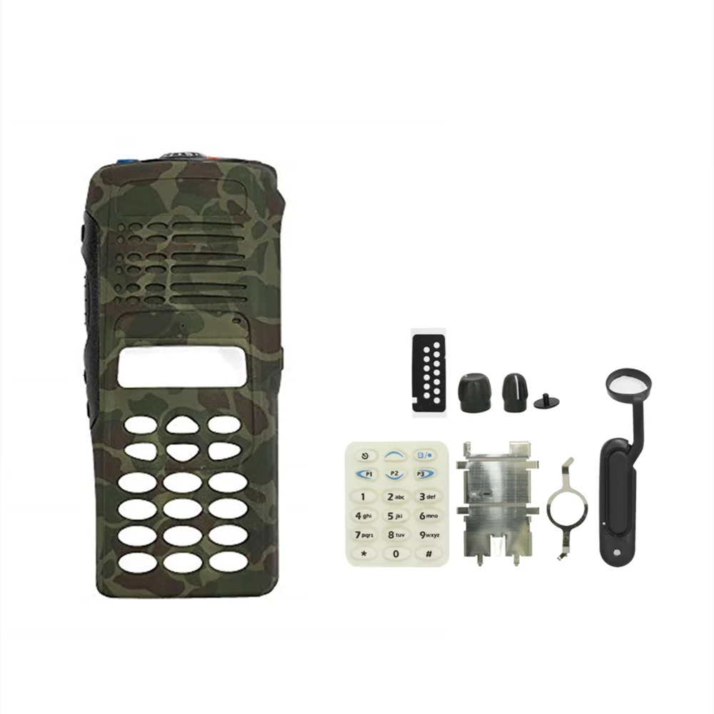 VBLL PMLN4199 Camouflage Walkie Talkies Full-keypad Replacement Case Housing Cover for HT1250 Portable Two Way Radio