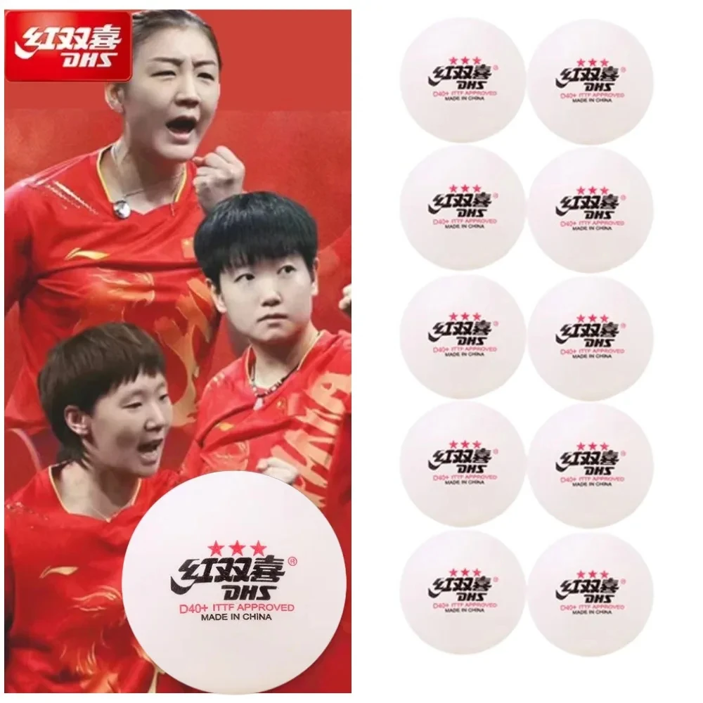

10 Pcs/Box DHS D40+ ABS Seamed Table Tennis Balls ITTF Approved New Material Professional Ping Pong Balls for Training