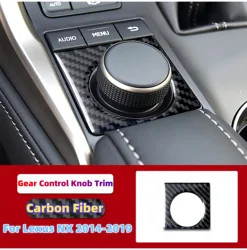 For Lexus NX 200 200t 300h 2014-2019 Car Carbon Fiber Interior Gear Control Knob Frame Trim Stickers Decoration Accessories
