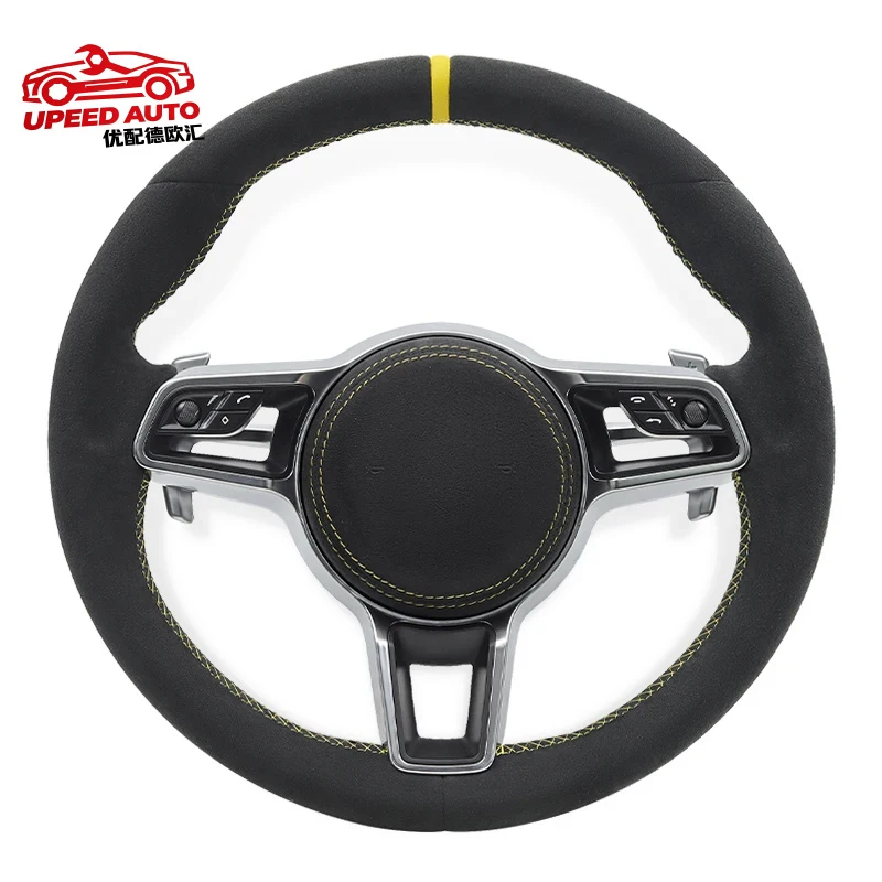 Suitable for Porsche Cayenne Macan Panamera Taycan 911 Cayman Boxster 981 987 997 970 991 996 955 Alcantara Steering Wheel