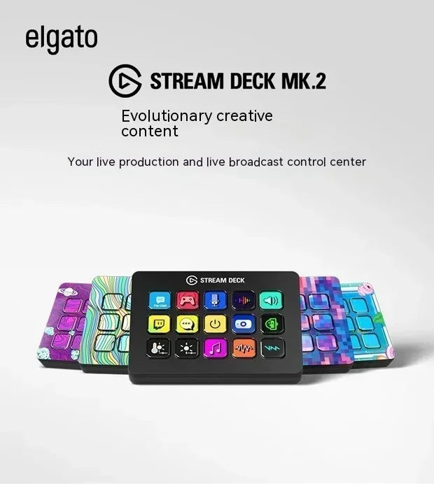 Imagem -02 - Elgato-mini Teclado Stream Deck Mk.2 Painel Console Multifuncional Designer ps Transmissão ao Vivo Assistente de Desktop Macro 32 Teclas