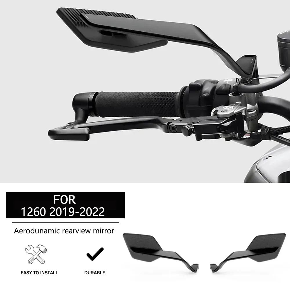 For Ducati 1260  2019 2020 2021 2022 Diavel 1260 Motorcycle Accessories Rearview Mirrors Adjustable Wind Wing Aluminum