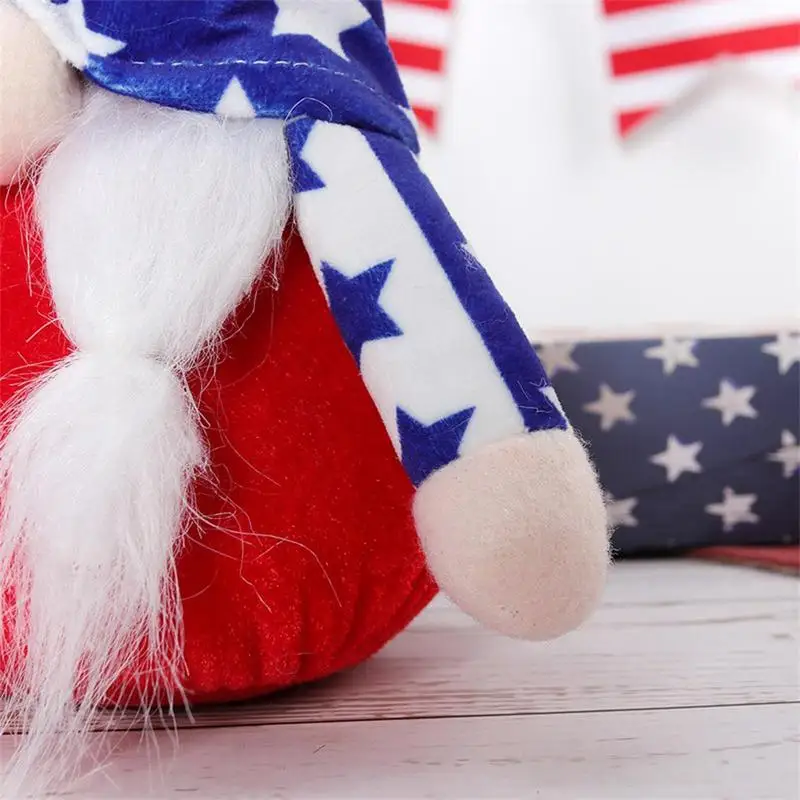 Independence Day Gnome 4th of July Gnomes Decorations President Election Decoration Patriotic Gnome Plush Dolls forVeterans Day