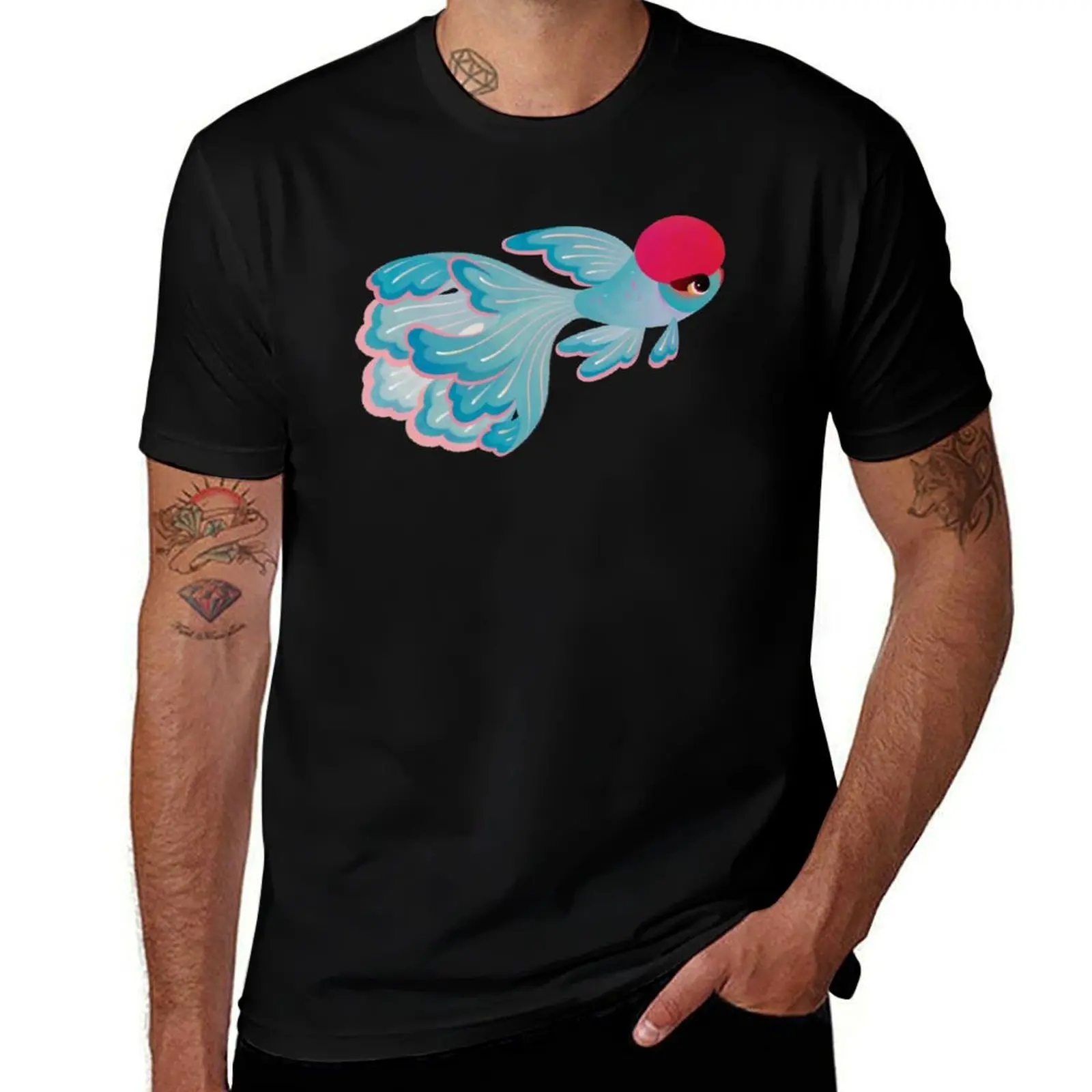 Red cap oranda 2 T-Shirt Utility Casual Work T-Shirt