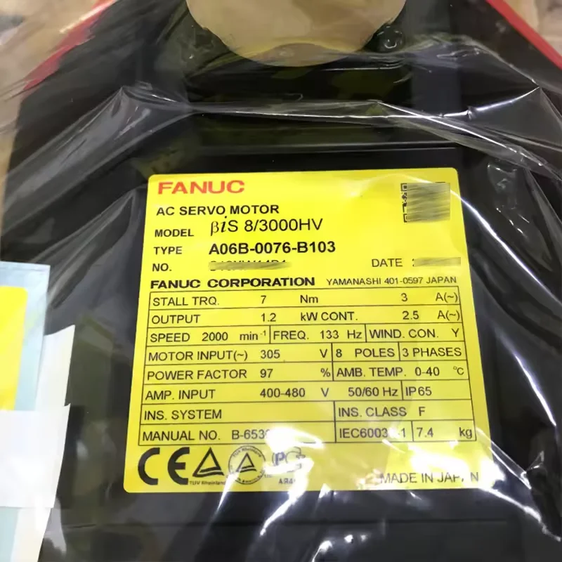 A06B-0076-B103 Fanuc Servo Motor Tested Ok A06B 0076 B103