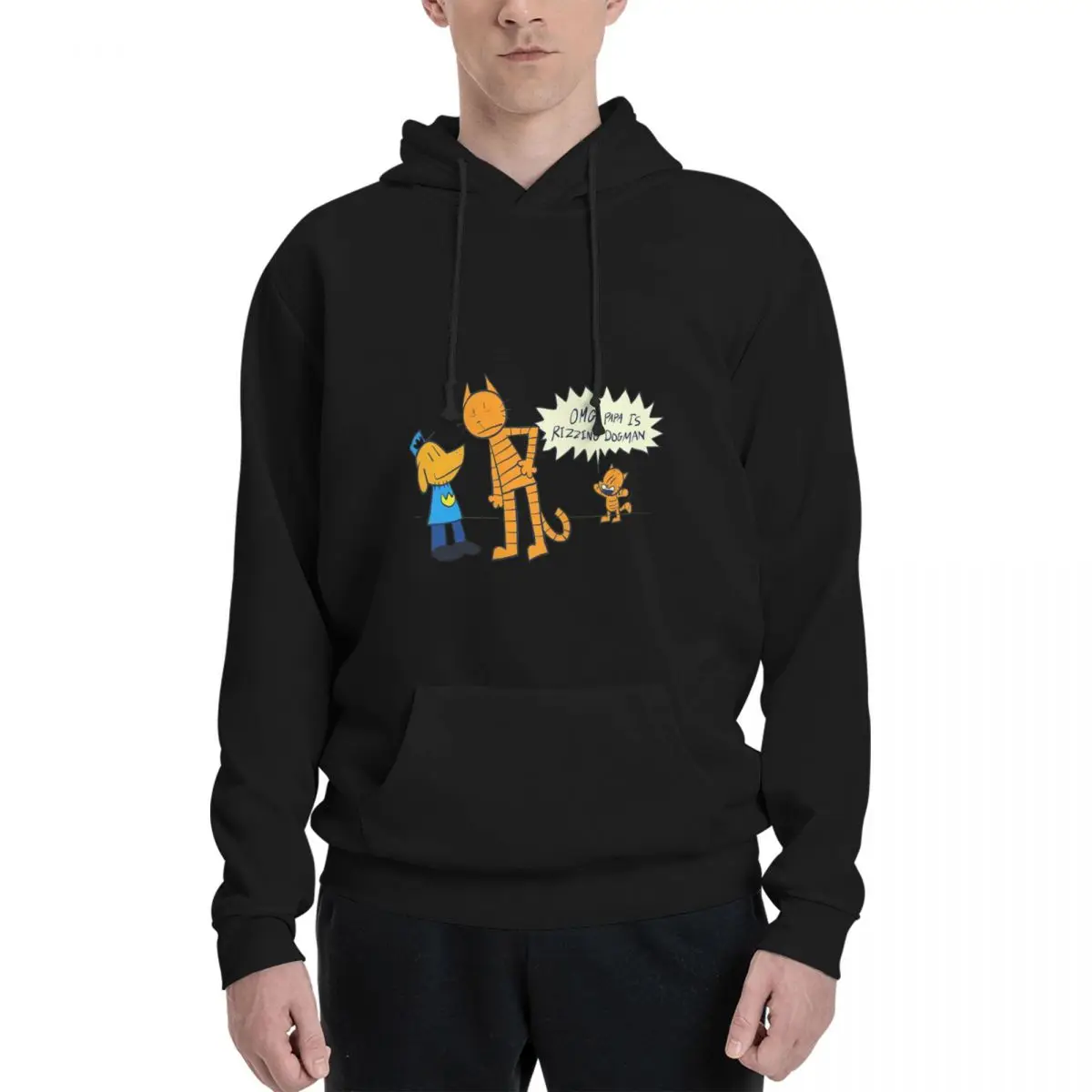 

Dog Man Lil Petey And Big Petey Fan Art Толстовка с капюшоном в стиле хип-хоп Пуловер Осень Зима Мужчины Женщины Топы с длинными рукавами