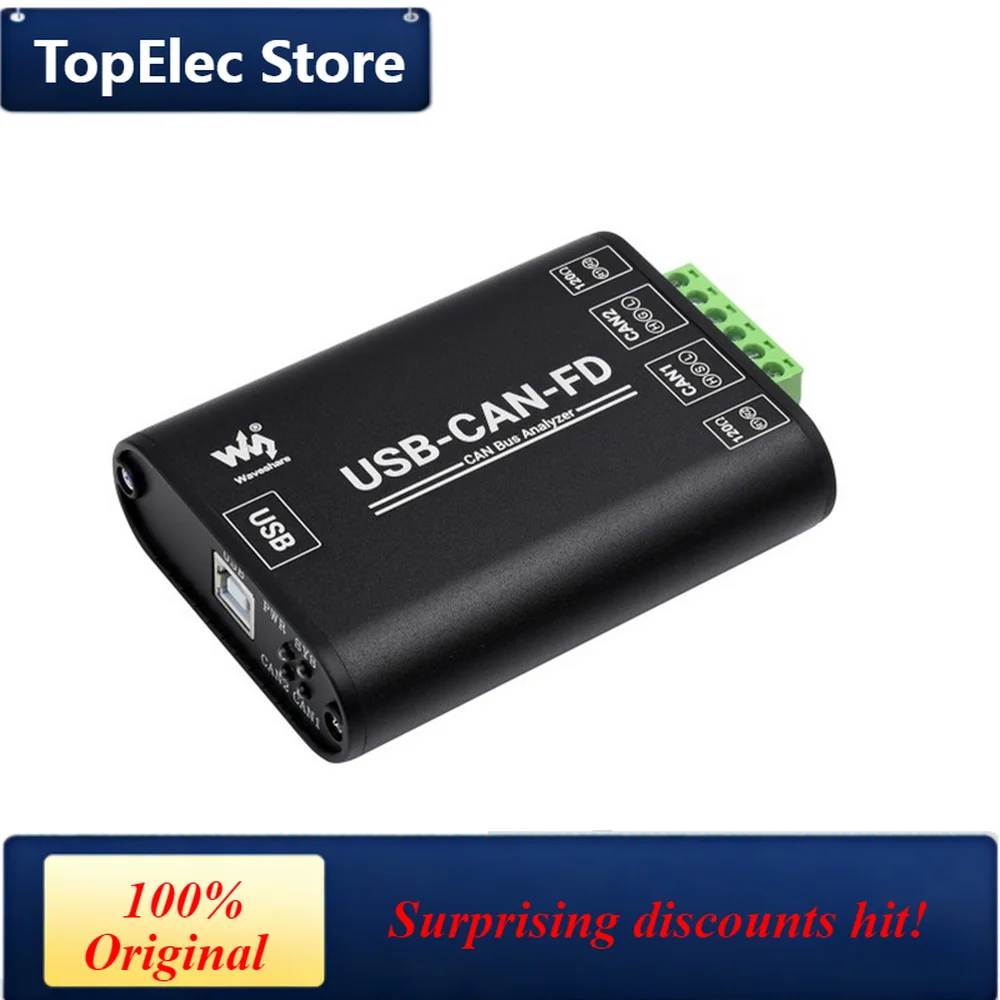 TopElec Industrial Grade CAN/CAN FD Bus Data Analyzer USB To CAN FD Adapter CAN/CAN FD Bus Communication Interface Card
