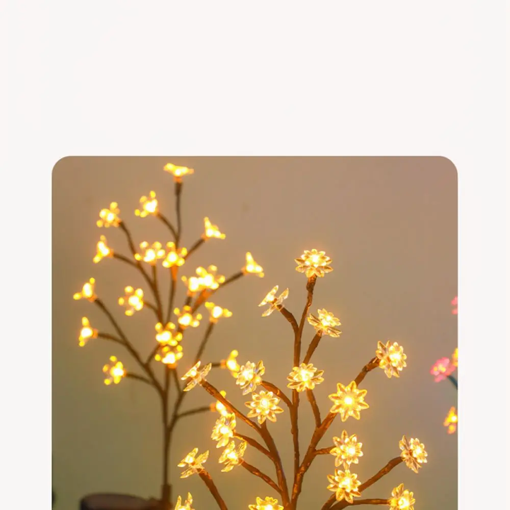 Solar Cherry Blossom Garden Light Outdoor Waterproof LED Pathway Ornament For Christmas Holiday Yard Wedding Landscape Decor
