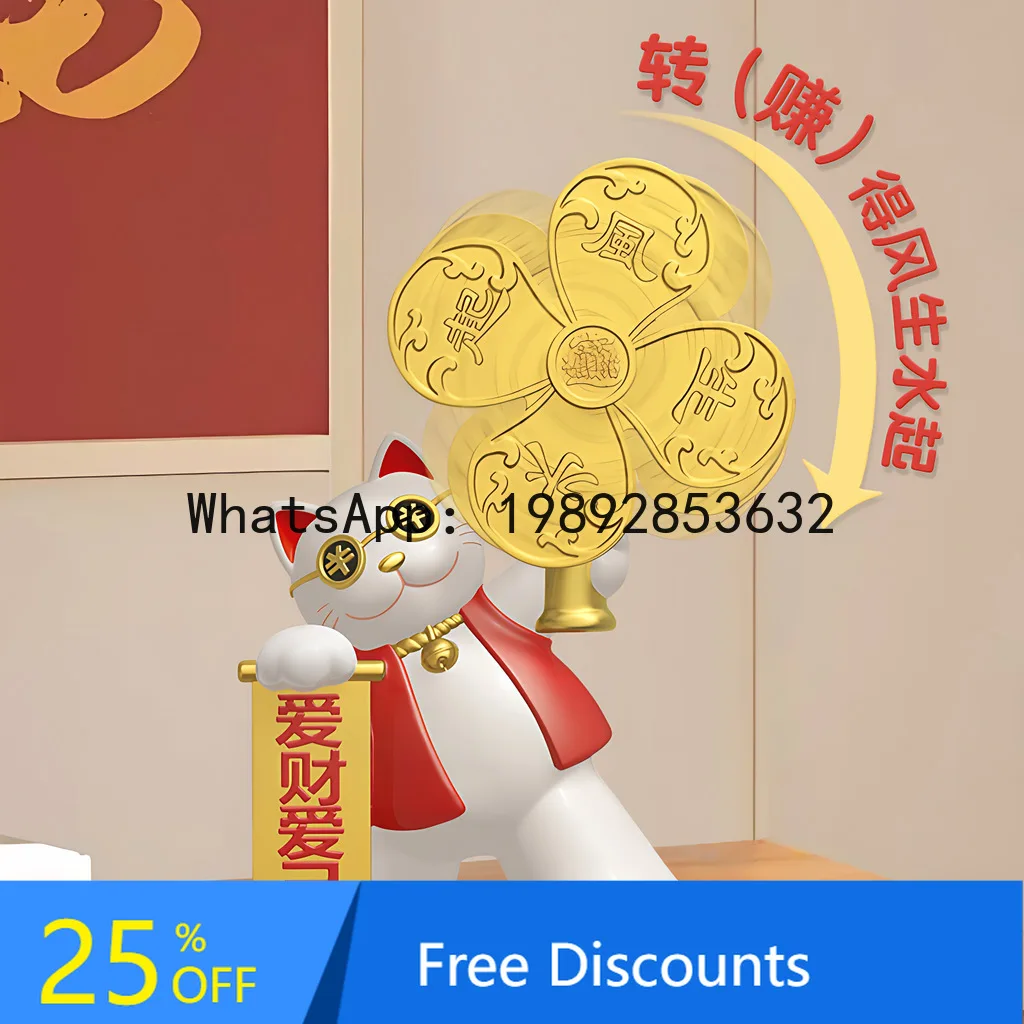 

YFY New Creative Lucky Cat Resin Ornament Festive Wine Cabinet Desktop Counter Decoration Gift for Friends