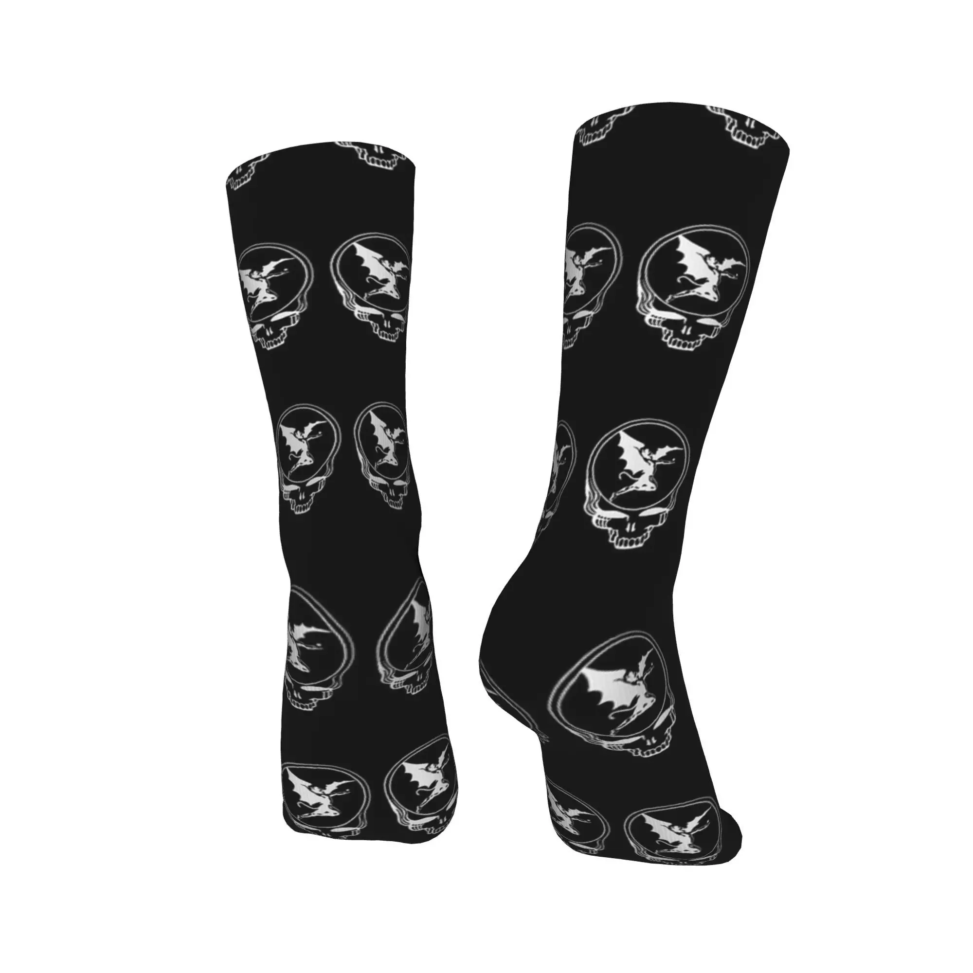 Devilz preto Skullshead meias antiderrapantes mulheres homens quentes meias macias ao ar livre inverno casual padrão meias