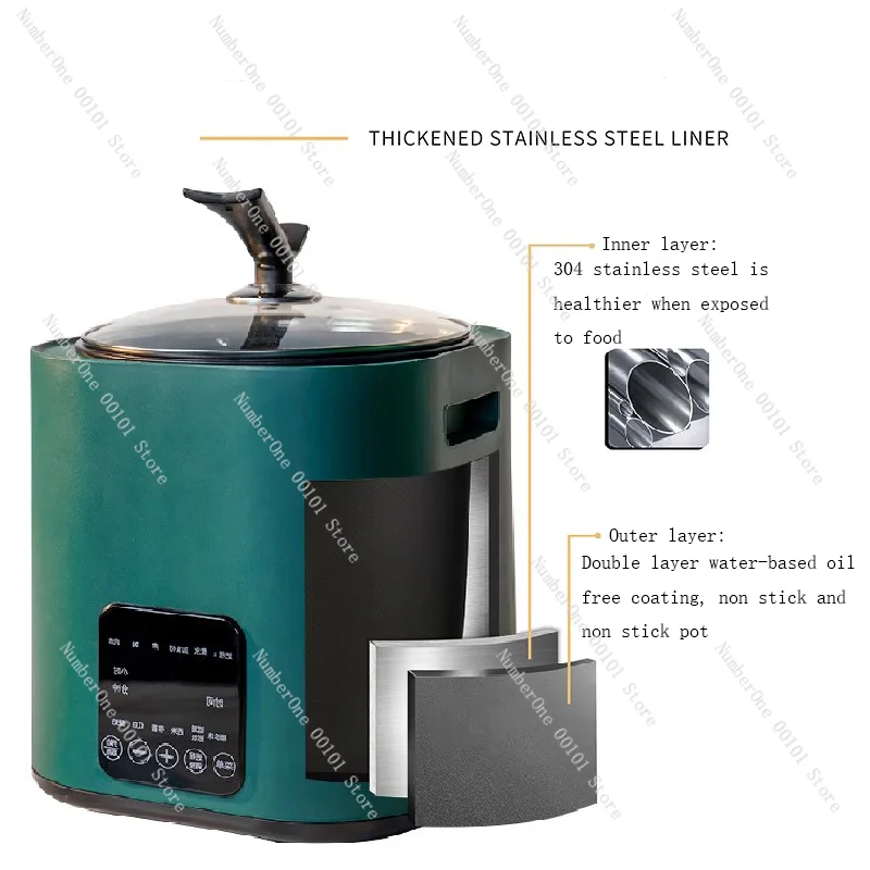 Bubble Tea Pearl Cooker Pot Tapioca Cooker Milk Tea Shop Pearl Machine Taro Sago Cooker Making Machine Non-stick Pan 9L 1300W