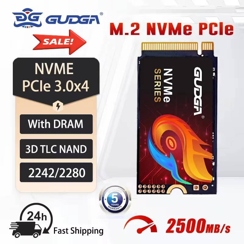 

GUDGA SSD M2 NVME 256GB M.2 2242 2280 PCIe 3.0x4 Hard Drive Disk Internal Solid State Drive for Laptop PC Desktop Game Console