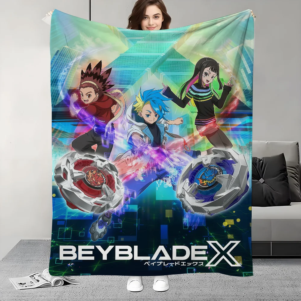Adventure Anime B-Beyblade X Blanket Soft Warm And Thick Perfect For Bedroom Living Room Bed Sofa Camping Picnic Office Gift
