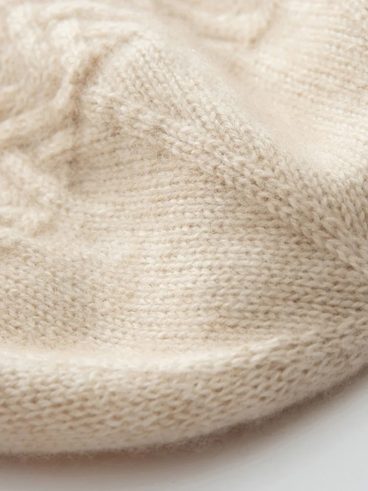 MERRILAMB High Quality Adult Winter Outdoor Warm Cap New Causal Knitted Jacquard Hem Skullies Beanies Soft Cashmere Women Hat
