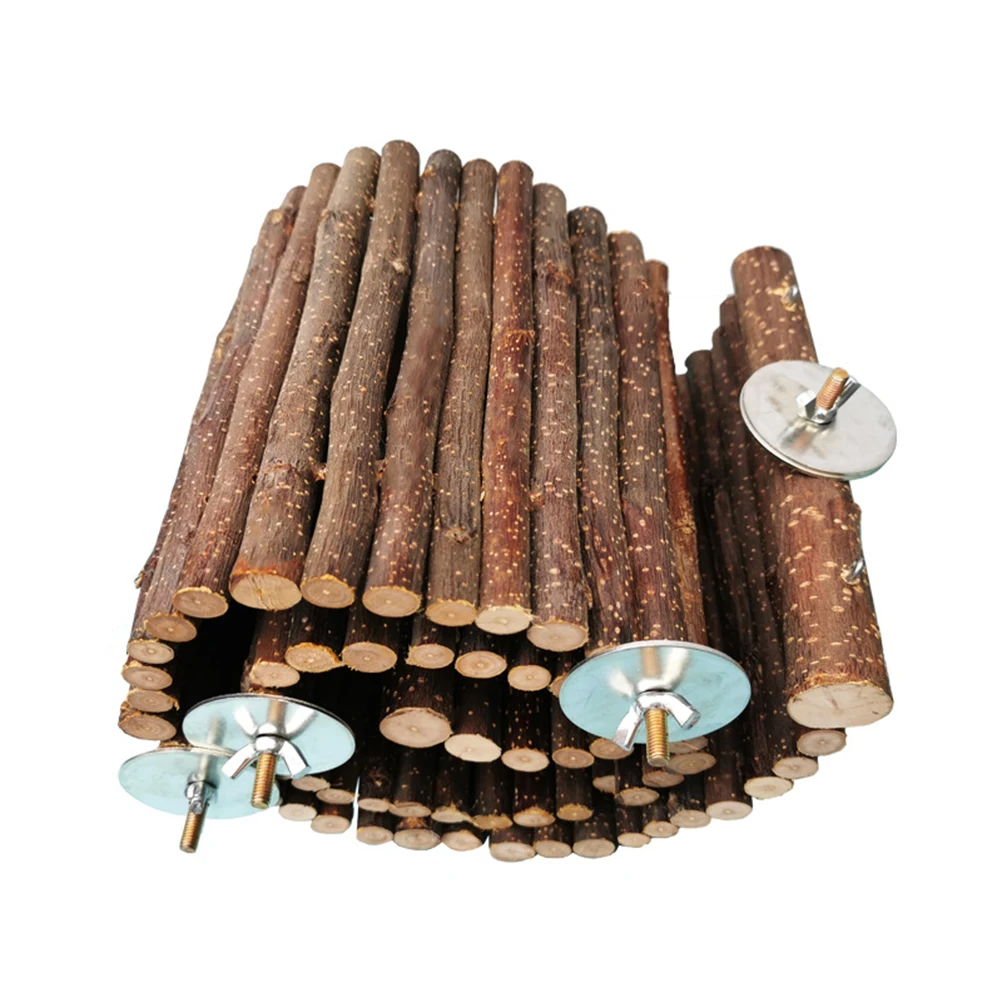 

Pet Wooden Bridge Toy 50x8cm Chew Hanging Small Supplies Bamboo Chinchilla Toys Durable Safe Fun Play Hamster