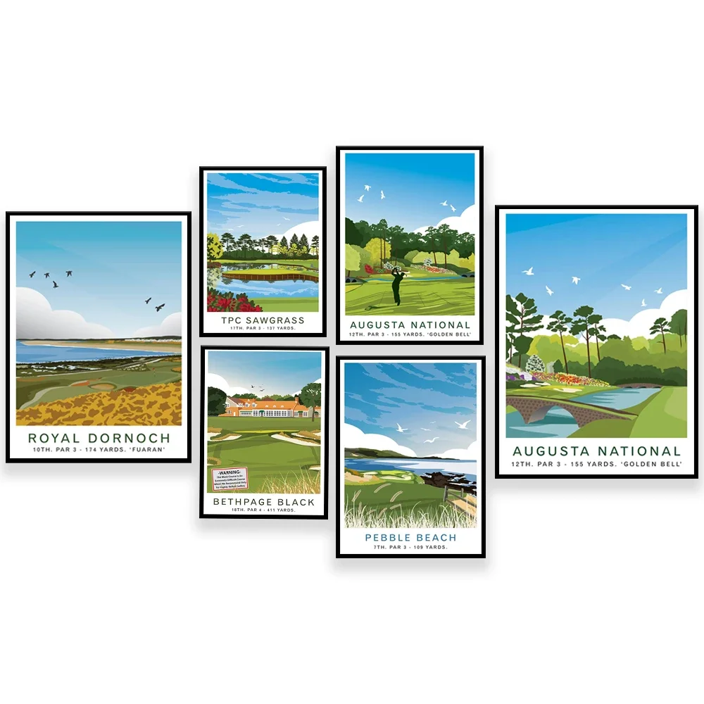 

Augusta National Golf Club, Augusta National Hogan Bridge 12th Hole Amen Point, US Open Golf California Travel Poster, Golf Gift