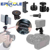 1/4 Camera Hot Shoe Phone Holder Flash Cold Shoe Tripod Adapter  Mount for Phone Canon Nikon Sony DSLR SLR DV Photography Camera